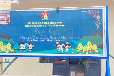 Trường Tiểu học Hành Thịnh tổ chức một số hoạt động nhằm kỷ niệm 78 năm ngày thành lập Quân đội nhân dân Việt Nam (22/12/1944 – 22/12/2022)